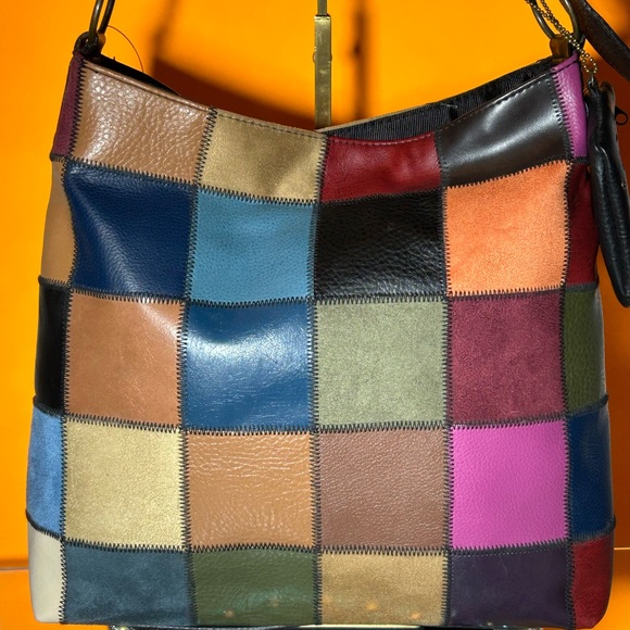 Apt. 9 Multicolor Patchwork Hobo Bag w/Pouch Approx. 15” x 12” NWOT - Picture 1 of 17